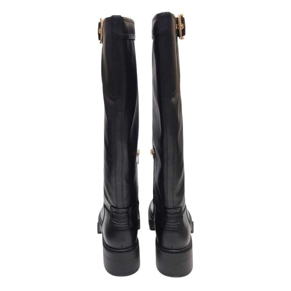 Coach Lilli Tall Riding Boots Leather Knee High Lug Sole - Picture 8 of 16
